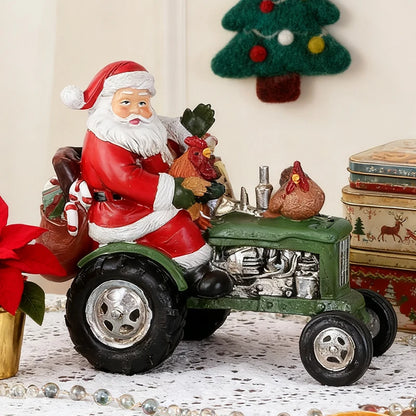 Santa Claus Statue Home Resin Sculpture Decoration