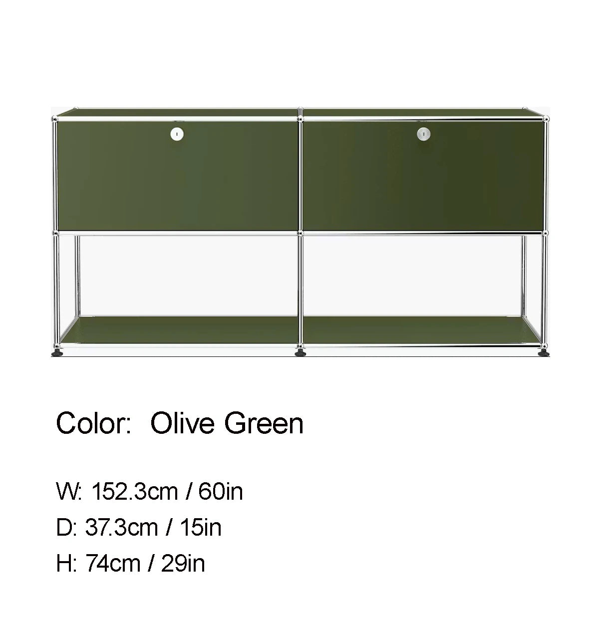 Modular DIY Metal TV Stand Cabinet Storage