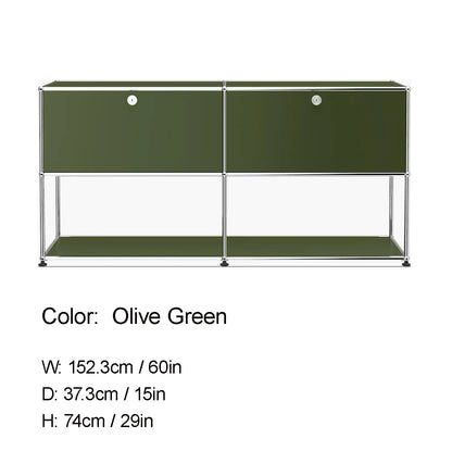 Modular DIY Metal TV Stand Cabinet Storage