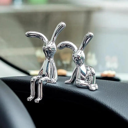 Adorable Long Ear Bunny Figurines Models