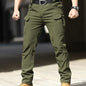 Men Fashion Cargo Pants Solid Color Multi-Pockets