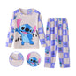Boy/Girl 2 Pcs Stitch Sleepwear Long Sleeved Pants Pajamas