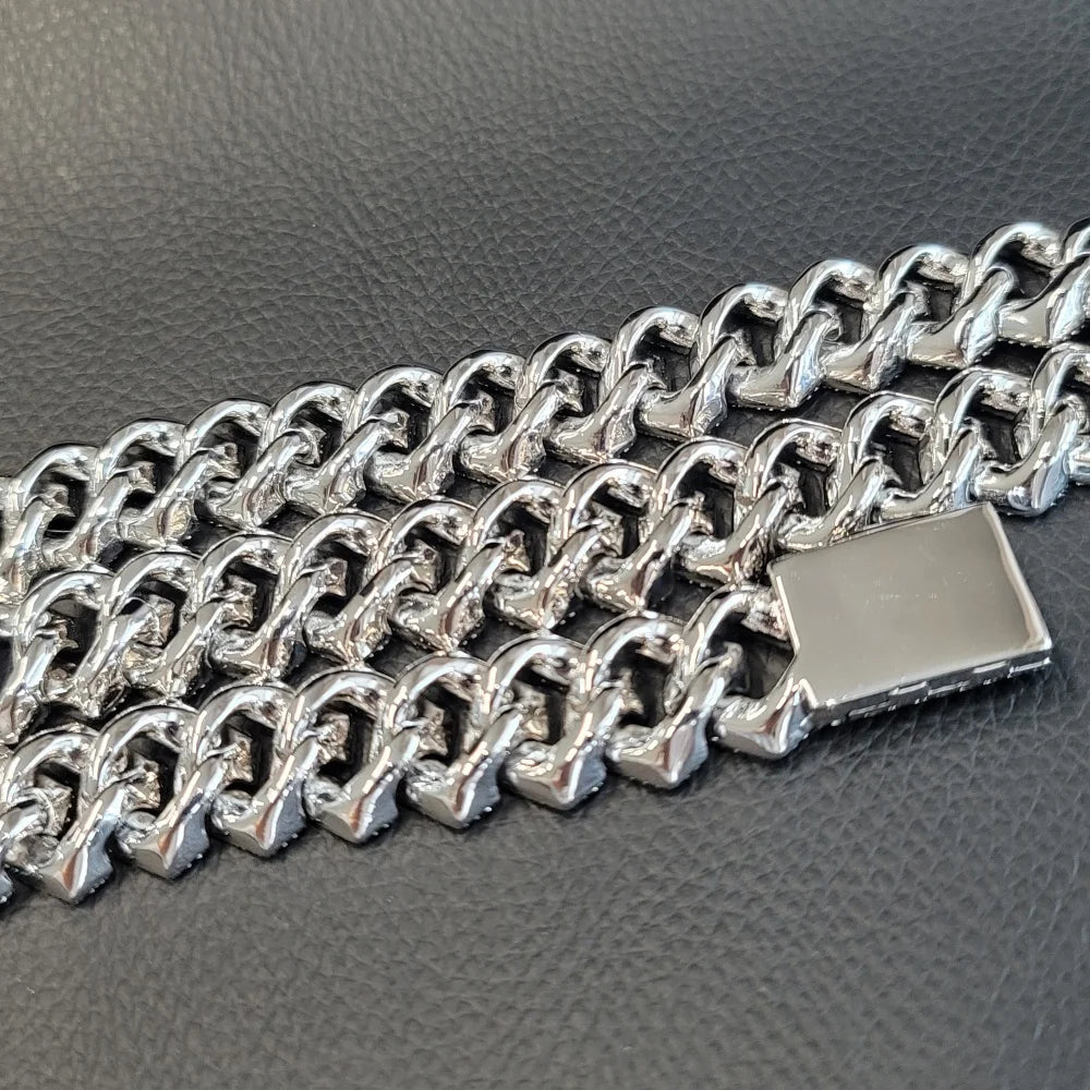 Fashion Square Design Cuban Link Chain Mens