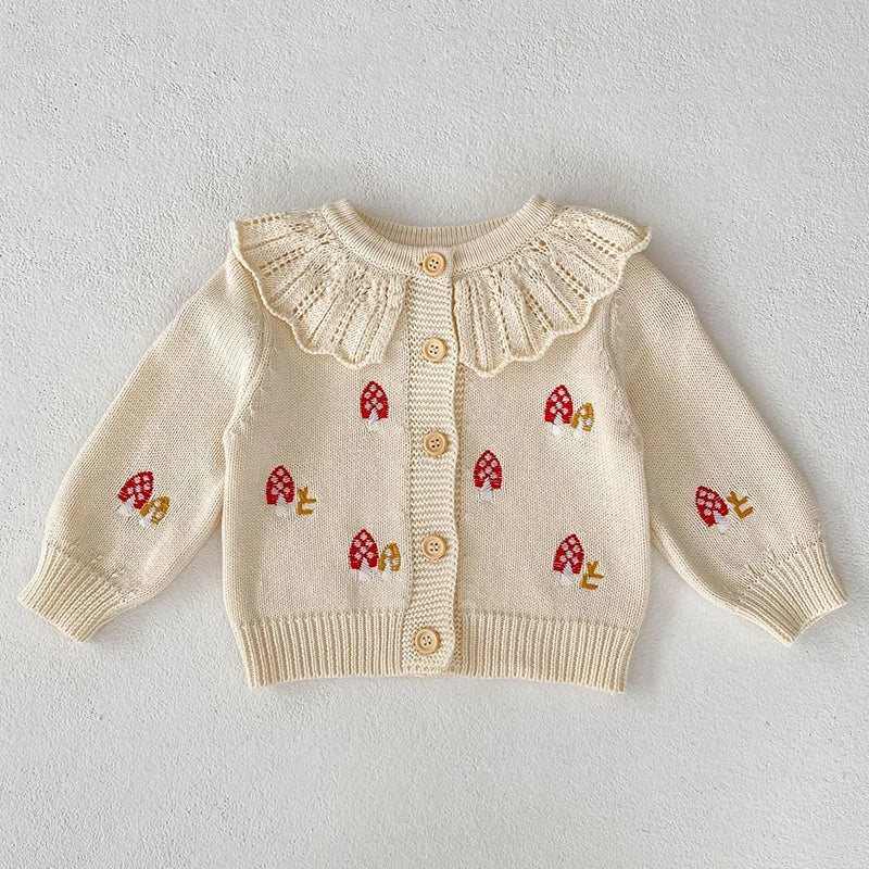 2 Pcs Baby Girls Long Sleeve Striped Cardigan Coat+ Shorts