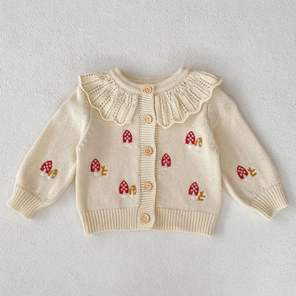 2 Pcs Baby Girls Long Sleeve Striped Cardigan Coat+ Shorts