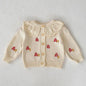 2 Pcs Baby Girls Long Sleeve Striped Cardigan Coat+ Shorts