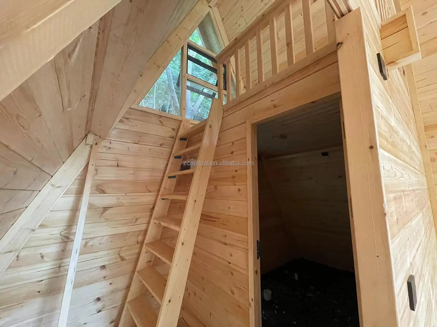 Triangle Wooden Tiny House Cabin Prefabricated