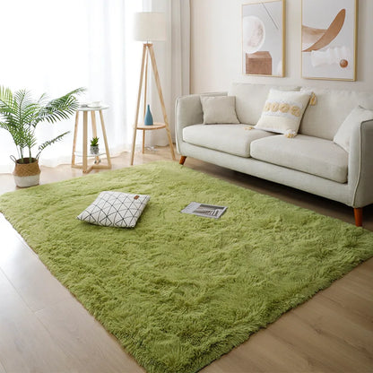 White Fluffy Modern Home Decor Rug Non-Slip