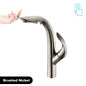 Luxury brass gold touch switch kitchen faucet