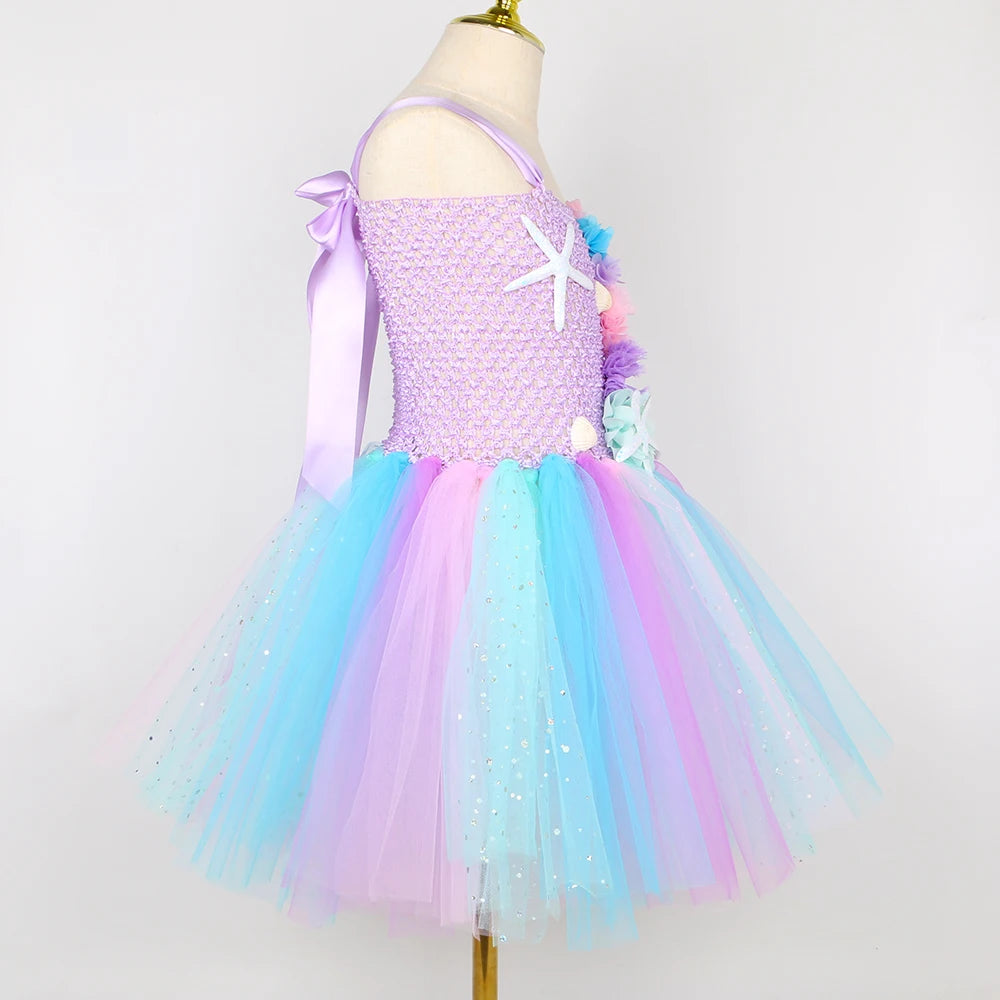 Princess Mermaid Tutu Dresses Costume for Kids