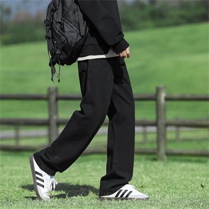 Men's Trendy Wide Leg Washed Jeans