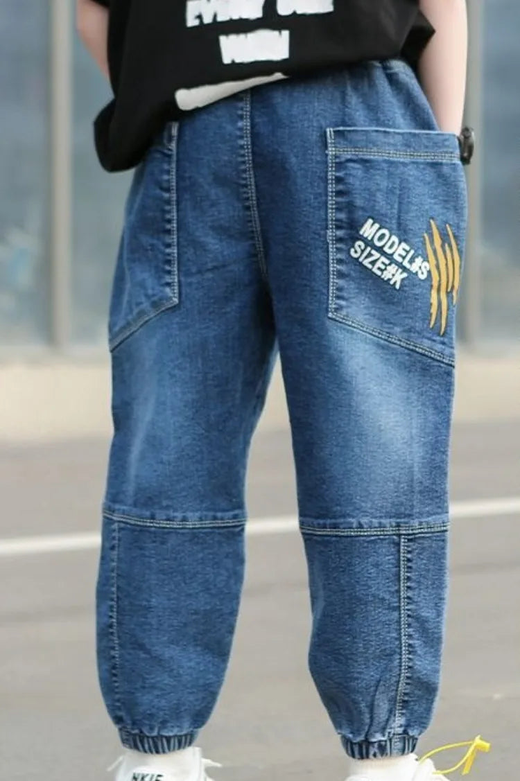 Loose Fit Boys' Jeans Trendy Oversized Denim