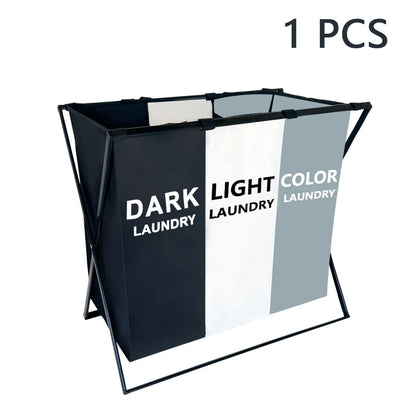 Divided Large Laundry Hamper Foldable Storage Bag