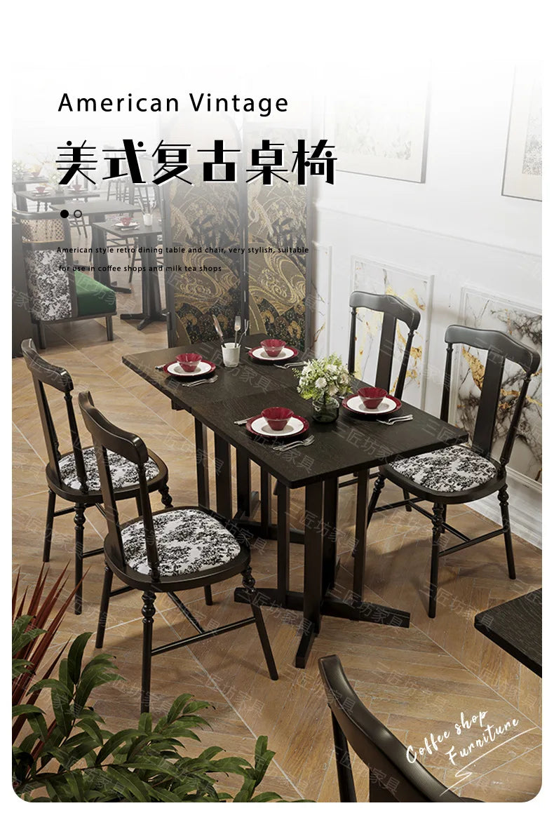 Western Dining Table and Chair Cafe Hotel