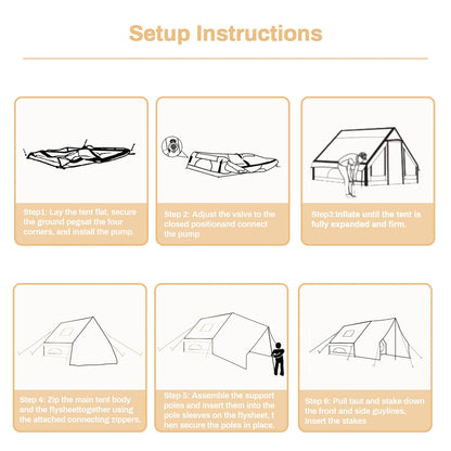 Quick Setup Inflatable Camping Tent, Waterproof