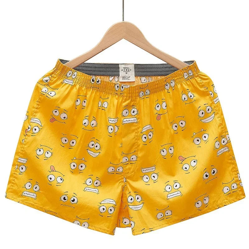 1PC 100% Cotton Men's Loose Boxer Briefs Underwear
