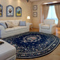 Oval Carpet European Pastoral Floral Style Print