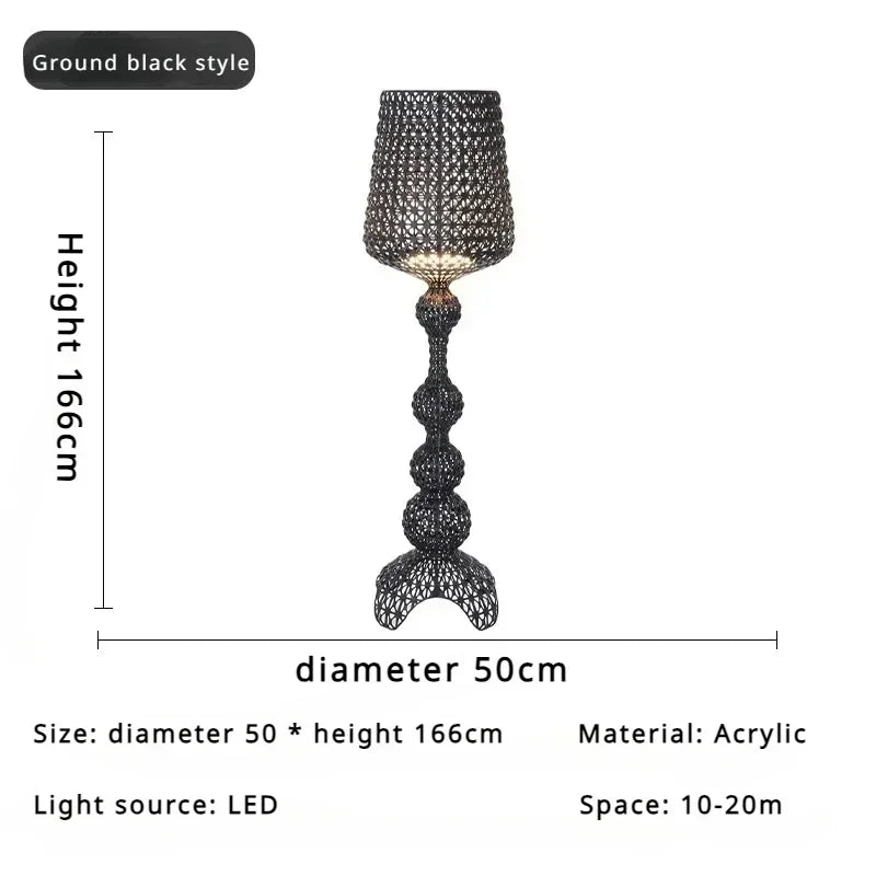 Italian Designer's Creative Hollowed Out Floor Lamp