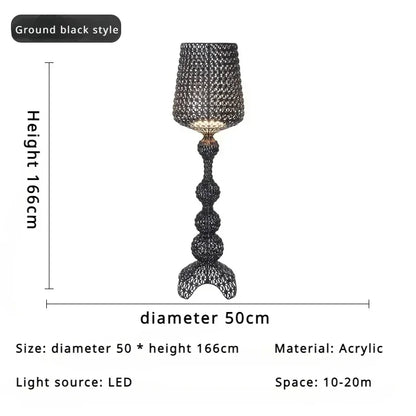 Italian Designer's Creative Hollowed Out Floor Lamp