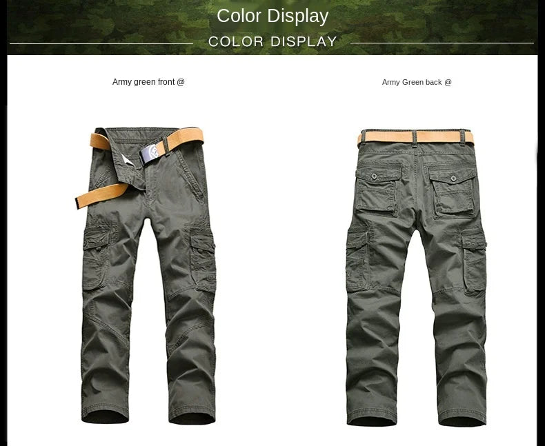 Work Khaki Tactical Pants Men Military Jogger
