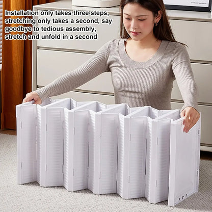Storage Organizer Foldable Clear Stackable Box