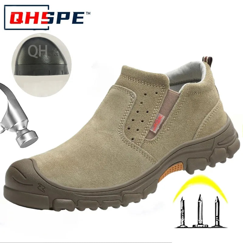 Anti Smashing Steel Toe Insulated Shoes, Breathable Suede
