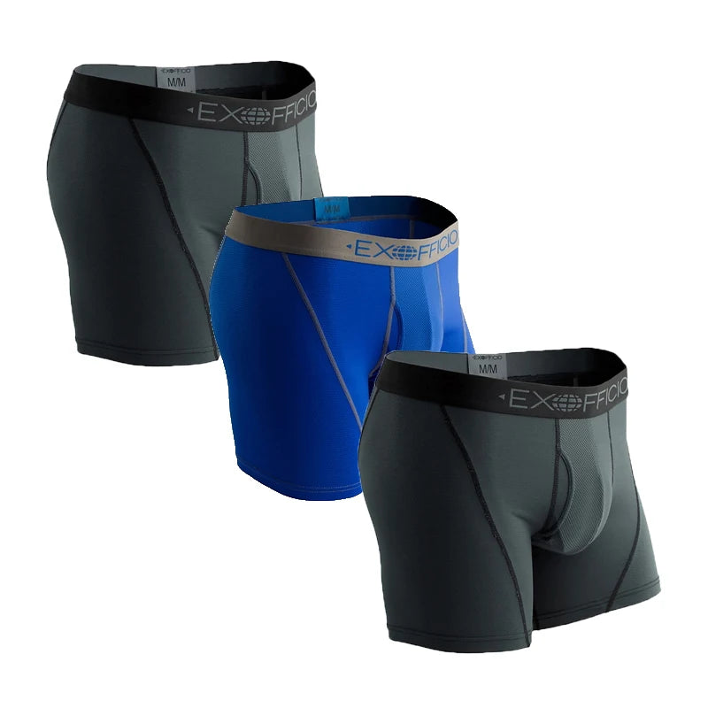 3Pack Exofficio Mens Underwear Boxer Brief  Mesh