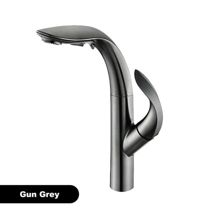 Luxury brass gold touch switch kitchen faucet