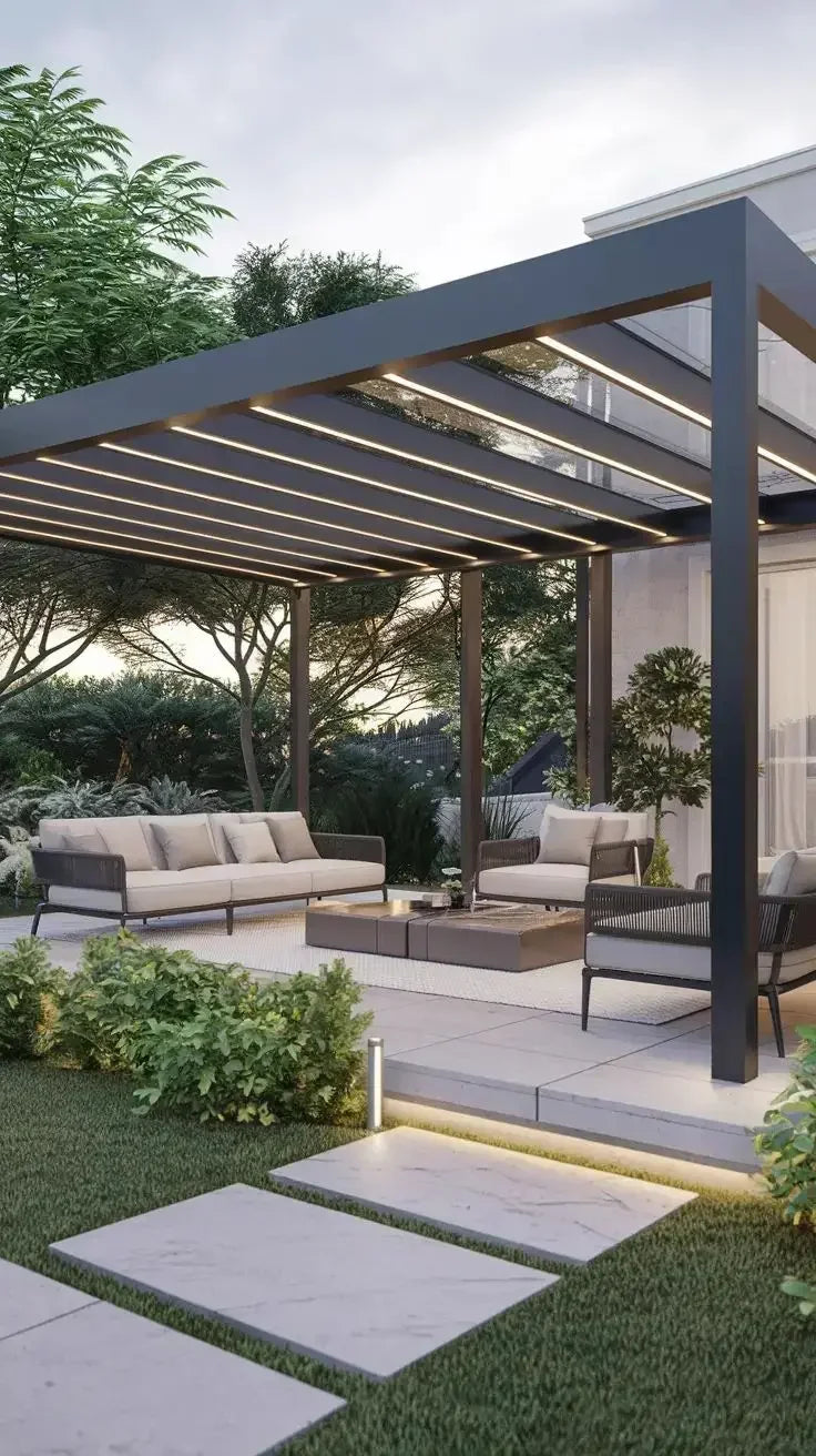 Aluminum Louvered Sunroof Pergola Roof Canopy