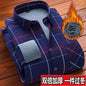 American Vintage Thickened Warm Plaid Shirt Mens
