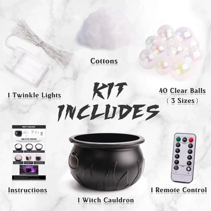 Halloween Decorations Indoor Bubbling Cauldron Set