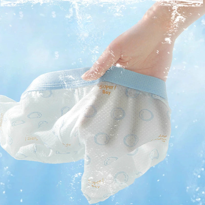 4 Pcs Mesh Breathable Antibacterial Cute Boys Briefs
