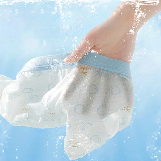 4 Pcs Mesh Breathable Antibacterial Cute Boys Briefs
