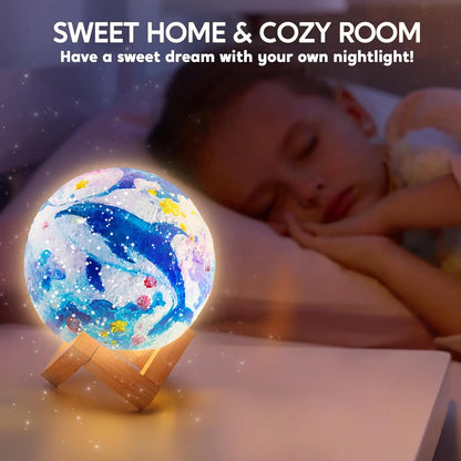 3D Moon Night Light, Galaxy Lamp Arts