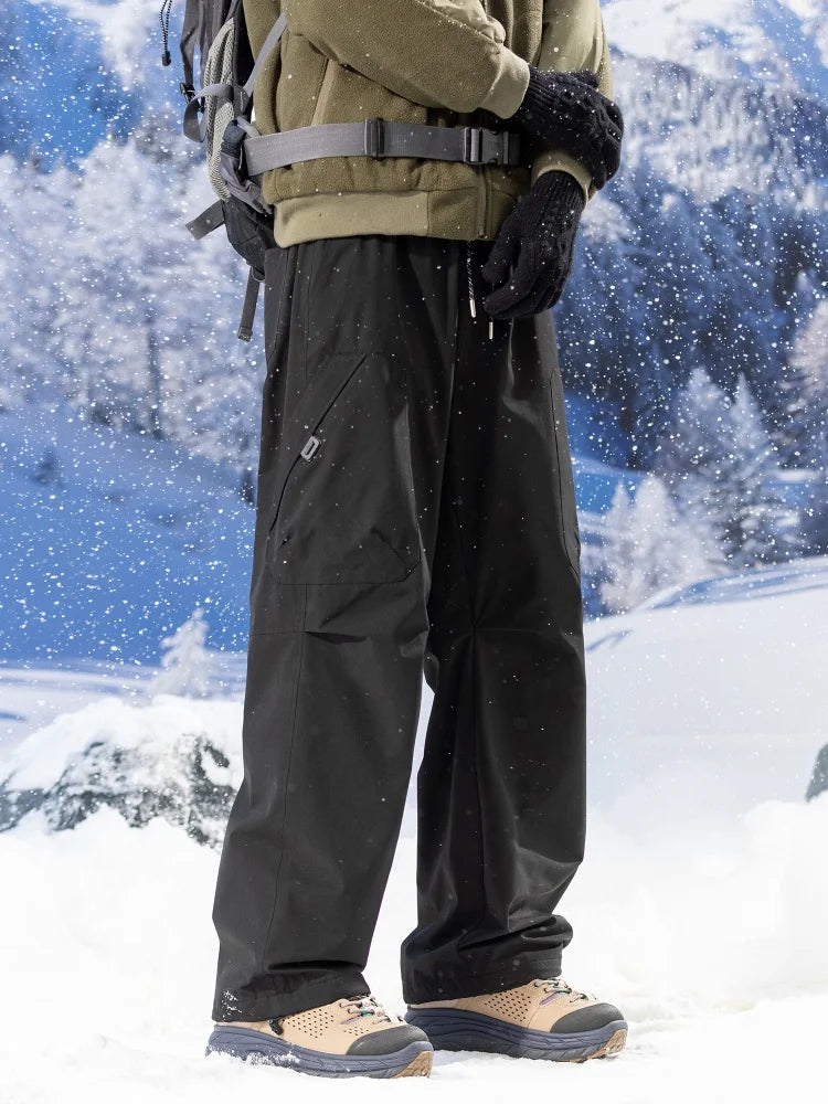 Men's Winter Fleece Warm Pants Outdoor Waterproof