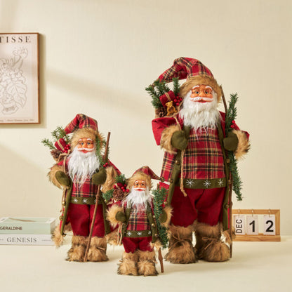 Large Standing Santa Figurine Doll Home Decoration