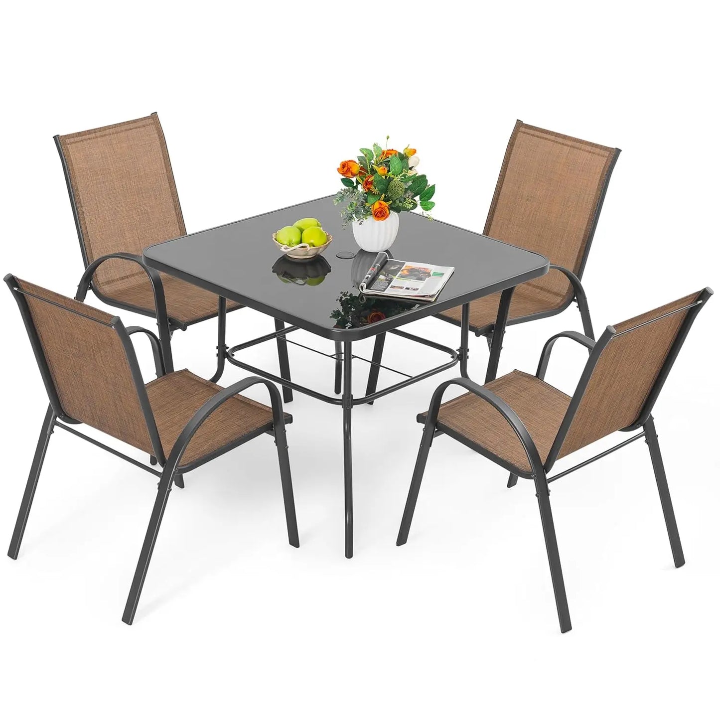 5 Piece Patio Dining Set, Outdoor Dining Furniture