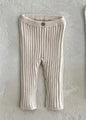 Cotton Ribbed Knit Leggings Solid Baby Trousers