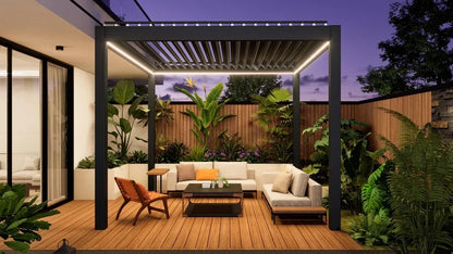 Aluminum Louvered Sunroof Pergola Roof Canopy