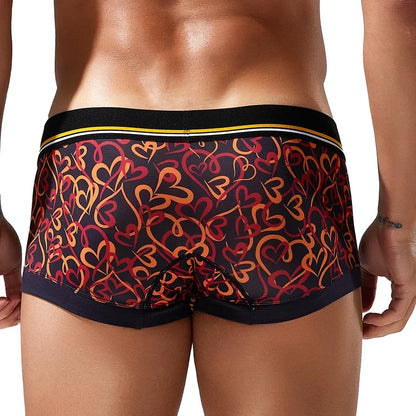 Heart Cotton Boxer Briefs Comfortable Breathable