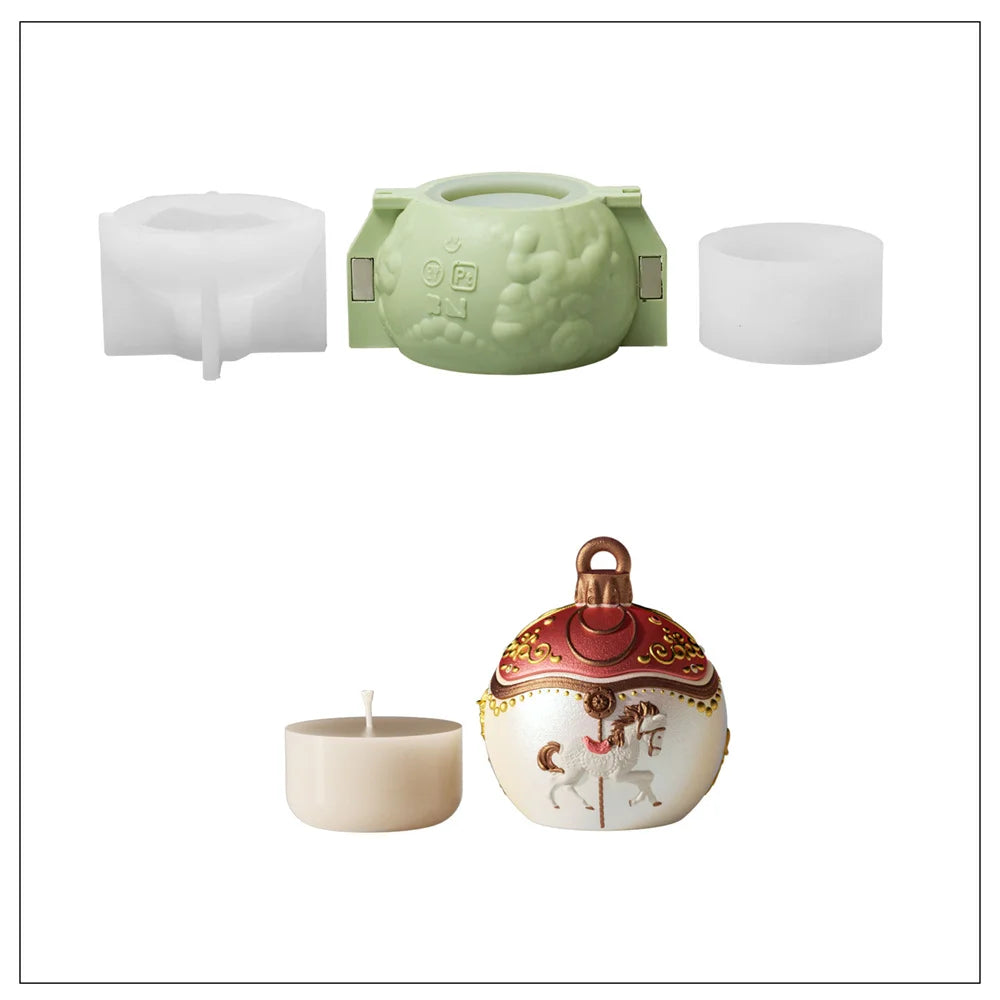 Boowan Nicole Bauble Candle Jar Silicone Molds