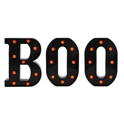 3 LED Marquee Light Up Letters Black Boo