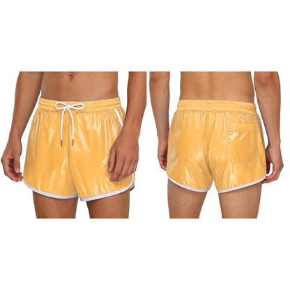 Mens Waterproof Swim Shorts Drawstring Side Pockets