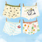4PCSThin  Mesh Breathable Boys Antibacterial Cartoon Underwear