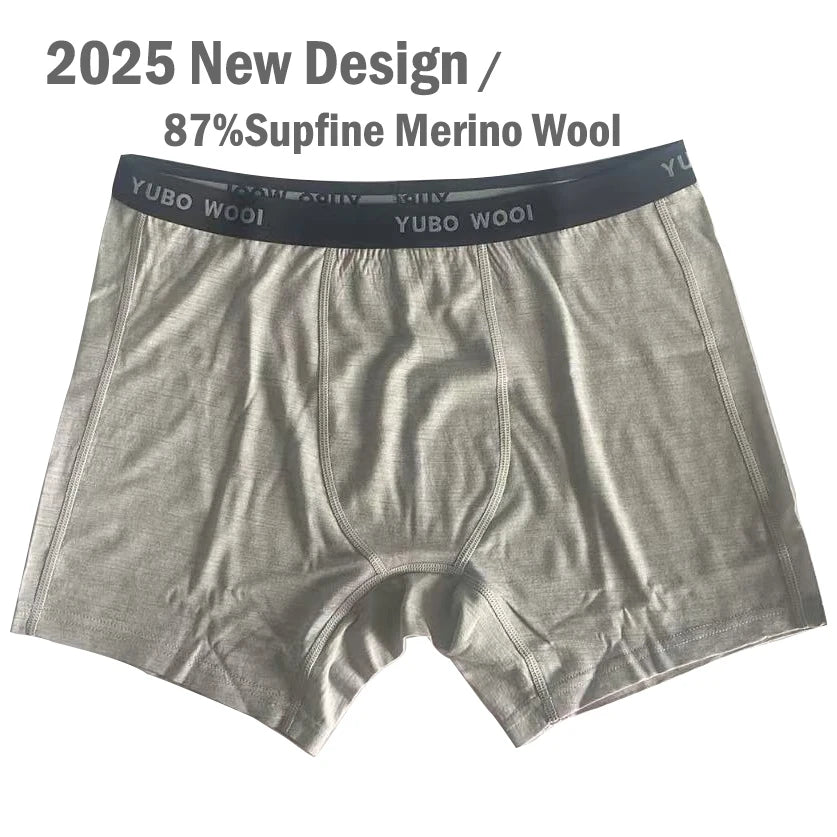 100% Merino Wool Boxer Briefs Men Underwear Breathable