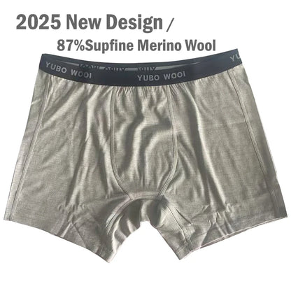100% Merino Wool Boxer Briefs Men Underwear Breathable