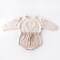 Baby Girls Knitting Romper Red Fashion