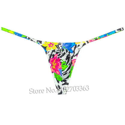 Men's Swim Thongs Micro G-string Big Pouch