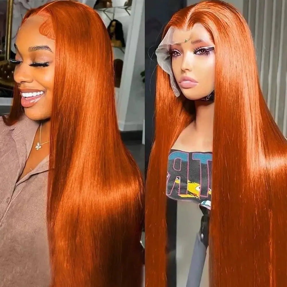 Body Wave Orange Ginger Lace Front Wigs