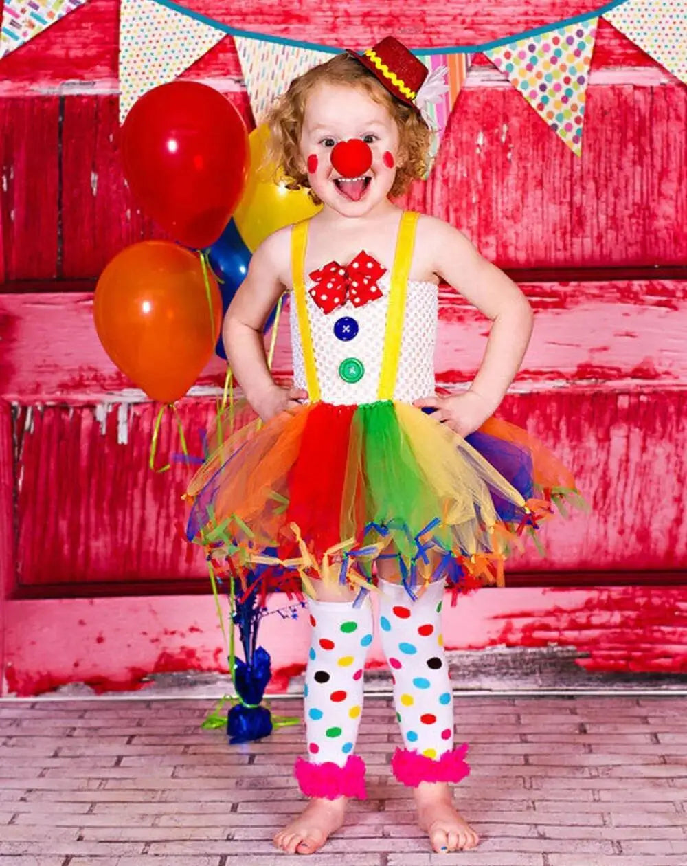 Rainbow Circus Costume Tutu Dress for Girls